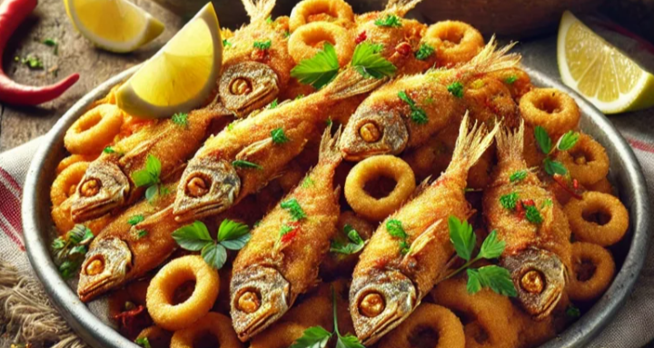 Sambazza Garnished with chips